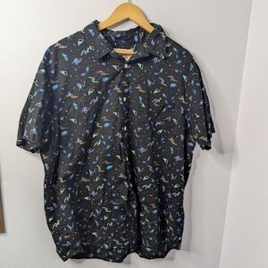 Urban Pipeline XXL “Awesomely Soft” Button Down Shirt – Retro 80s Graphic Print‎